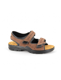 PANTOFOLE SANDALI IN PELLE CON VELCRO REGOLABILE - COD. 9000