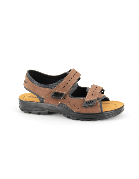 PANTOFOLE SANDALI IN PELLE CON VELCRO REGOLABILE - COD. 9000