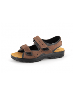 PANTOFOLE SANDALI IN PELLE CON VELCRO REGOLABILE - COD. 9000 2