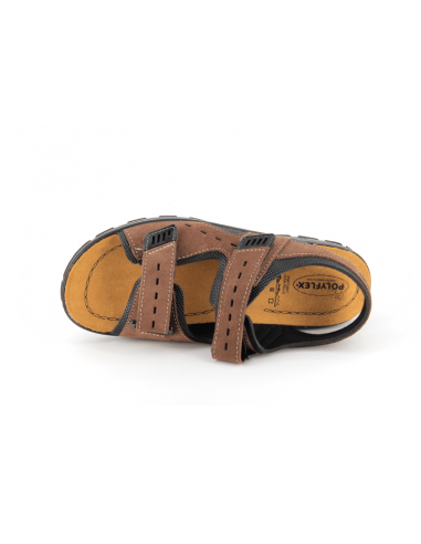 PANTOFOLE SANDALI IN PELLE CON VELCRO REGOLABILE - COD. 9000