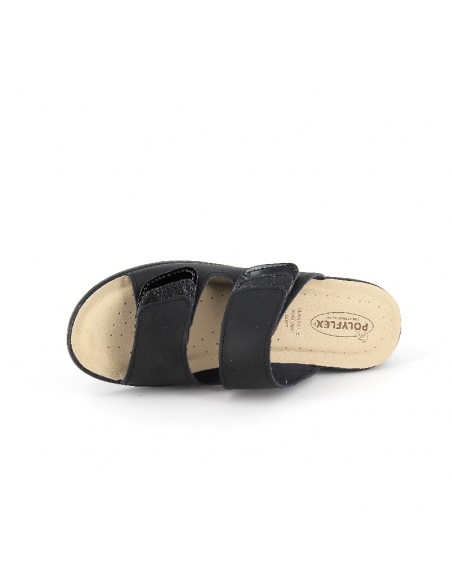 CIABATTA IN PELLE CON VELCRO REGOLABILE - COD. 5479.36