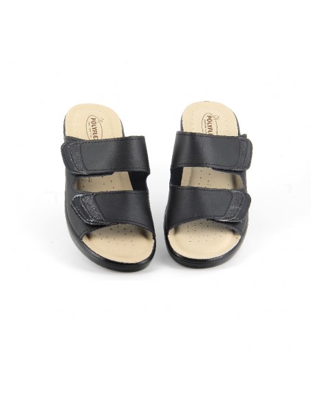 CIABATTA IN PELLE CON VELCRO REGOLABILE - COD. 5479.36
