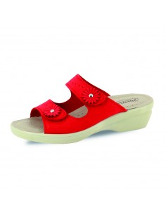CIABATTA IN PELLE CON VELCRO REGOLABILE - COD. 5489.36