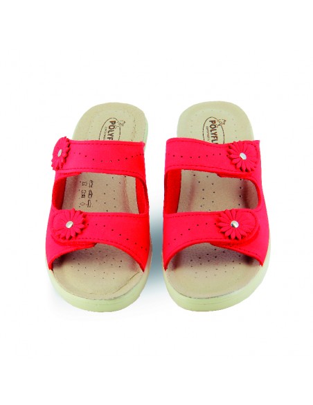 copy of LEATHER SLIPPERS WITH ADJUSTABLE VELCRO - COD. 5479.36