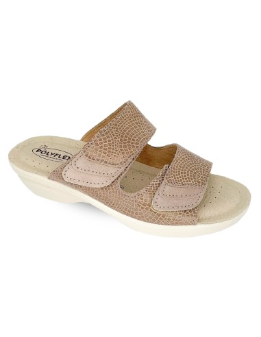 copy of LEATHER SLIPPERS WITH ADJUSTABLE VELCRO - COD. 5479.36