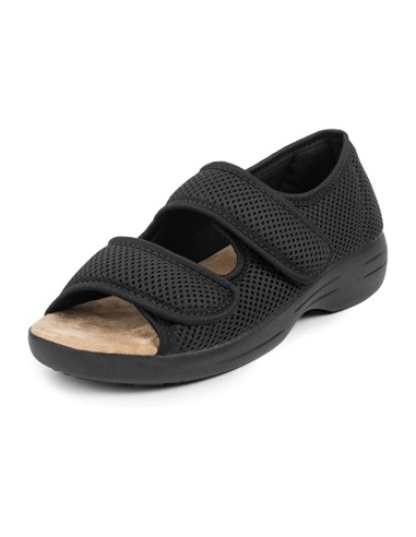 SANDALI ELASTICIZZATI NON PRESSANTI - COD. 255.59 NERO